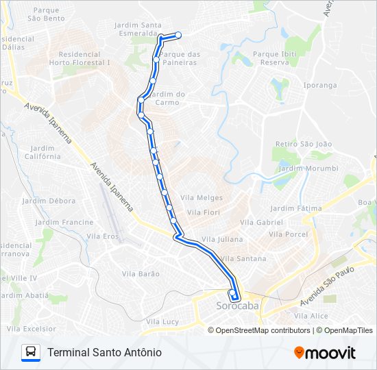 Mapa de T140 CORREDOR ITAVUVU de autobús