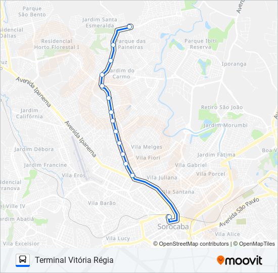 Mapa de T140 CORREDOR ITAVUVU de autobús