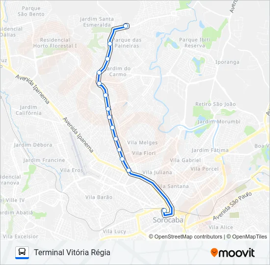 T140 CORREDOR ITAVUVU Bus Line Map