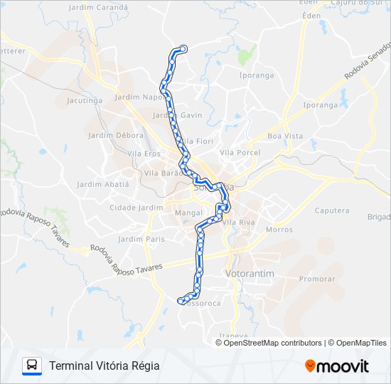 D200 ESTRUTURAL NORTE-SUL bus Line Map