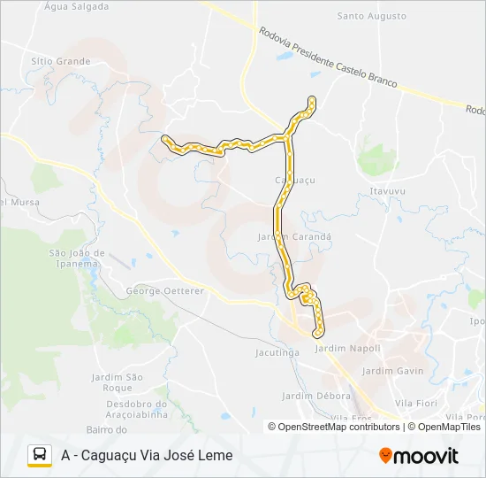 A69 CAGUAÇU Bus Line Map