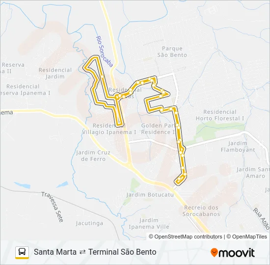 A62 SANTA MARTA Bus Line Map