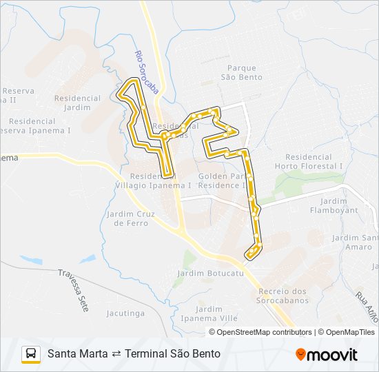 A62 SANTA MARTA bus Line Map