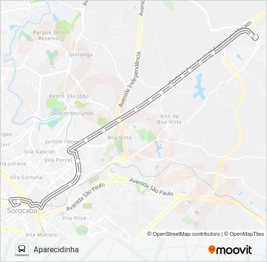 48 EXPRESSO APARECIDINHA Bus Line Map