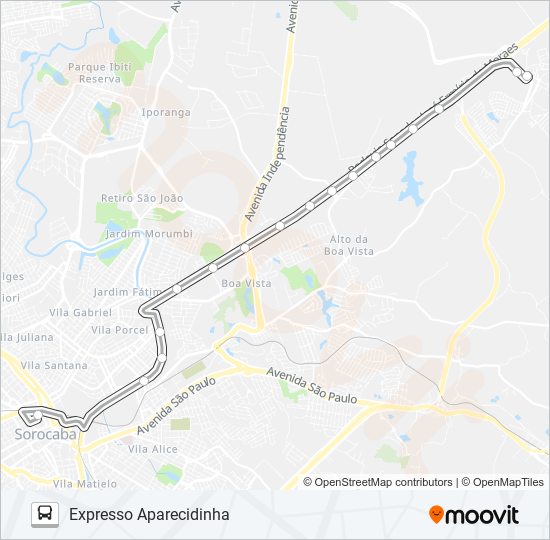 48 EXPRESSO APARECIDINHA bus Line Map