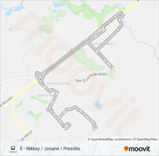 481 NIKKEY / PRESÍDIO Bus Line Map