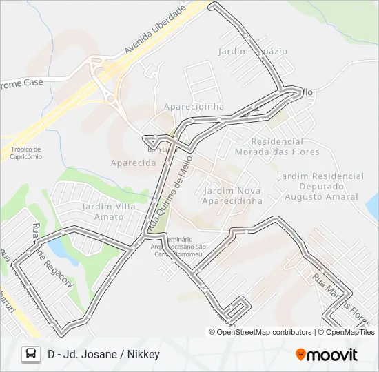 481 NIKKEY / PRESÍDIO Bus Line Map