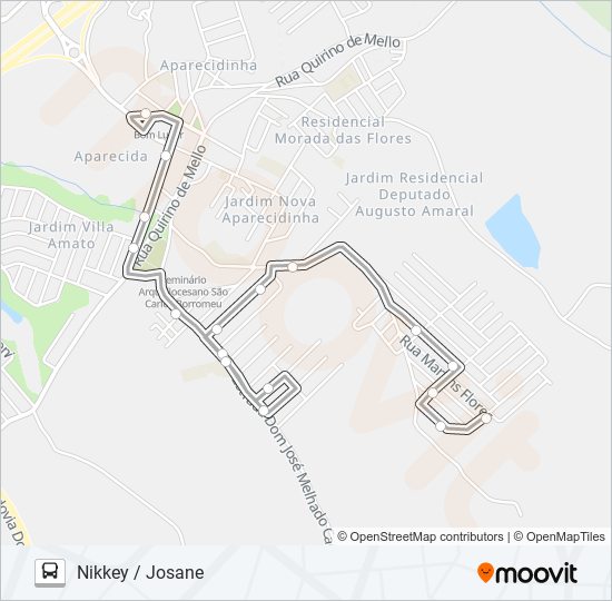 Mapa de 481 NIKKEY / PRESÍDIO de autobús