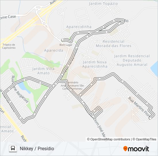 481 NIKKEY / PRESÍDIO bus Line Map