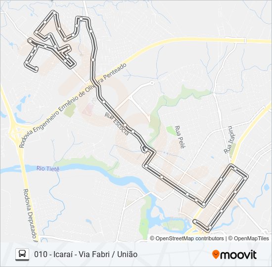 010 ICARAÍ bus Line Map