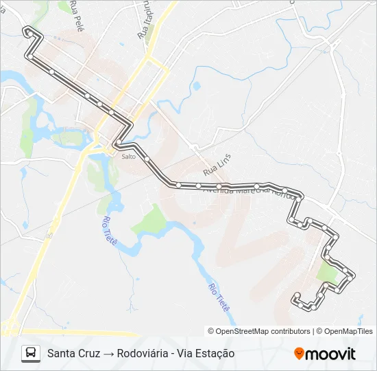 003 SANTA CRUZ Bus Line Map