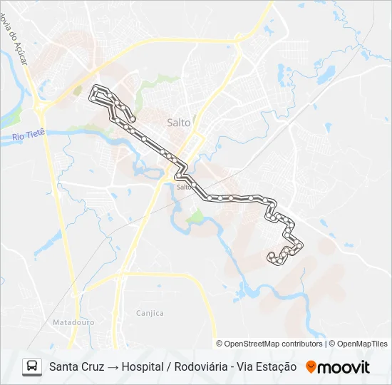 003 SANTA CRUZ Bus Line Map