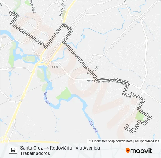 003 SANTA CRUZ Bus Line Map