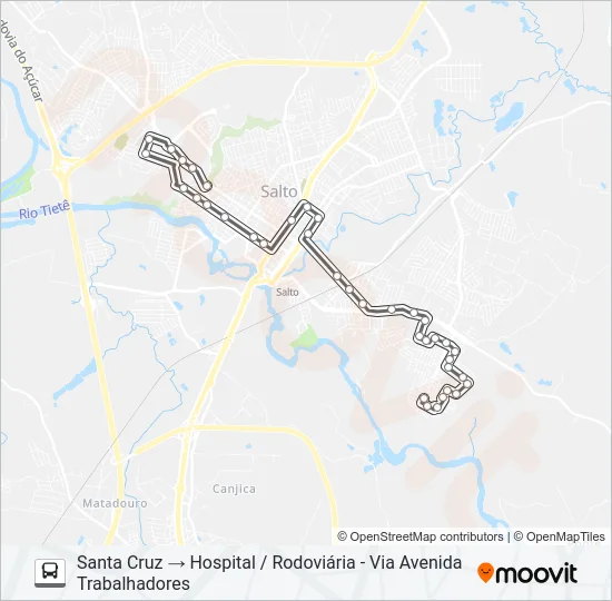003 SANTA CRUZ Bus Line Map