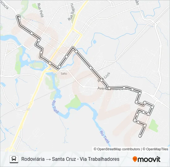 003 SANTA CRUZ Bus Line Map