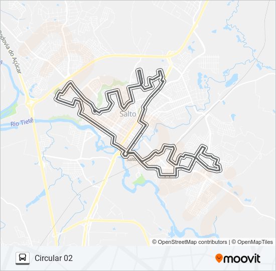 002 CIRCULAR 02 bus Line Map