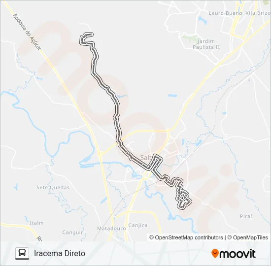 020 IRACEMA / BURU Bus Line Map