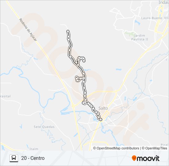 Mapa de 020 IRACEMA / BURU de autobús