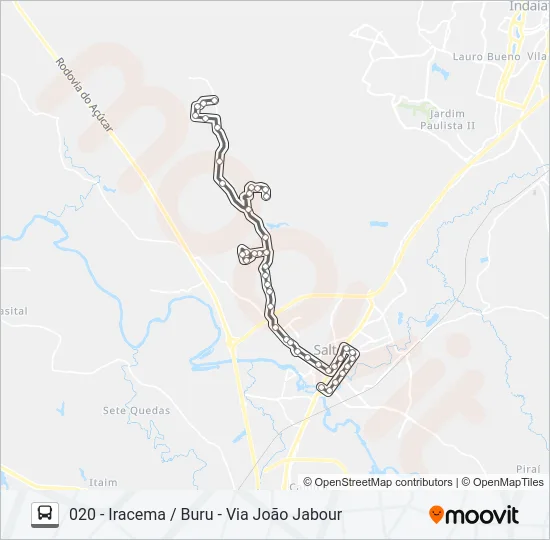020 IRACEMA / BURU Bus Line Map