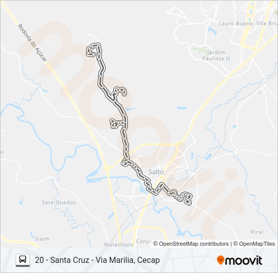 020 IRACEMA / BURU Bus Line Map