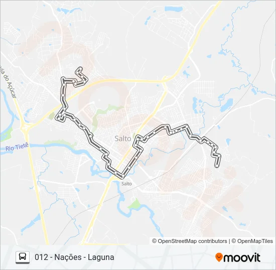 012 NAÇÕES / SÃO JUDAS Bus Line Map