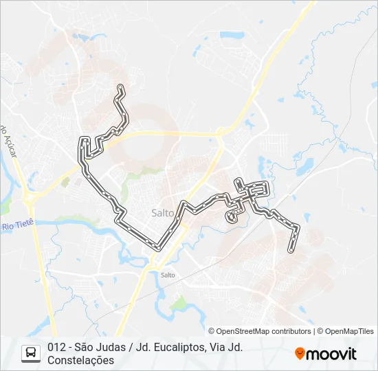 012 NAÇÕES / SÃO JUDAS Bus Line Map