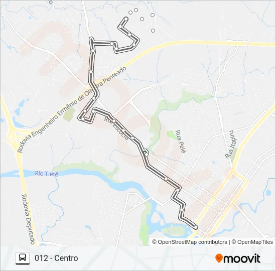 012 NAÇÕES / SÃO JUDAS Bus Line Map