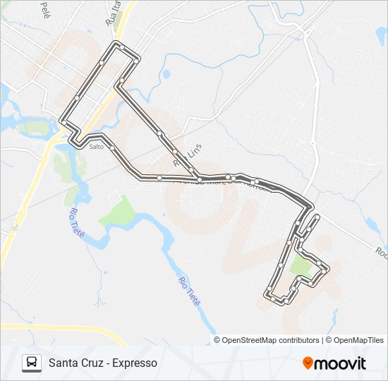 004 SANTA CRUZ EXPRESSO bus Line Map