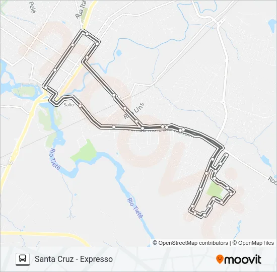004 SANTA CRUZ EXPRESSO Bus Line Map
