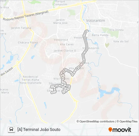 Mapa de 3116 ITAPEVA VIA JATAÍ de autobús