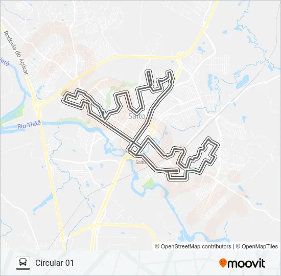 001 CIRCULAR 01 Bus Line Map