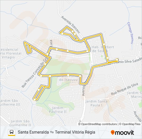 Mapa da linha 391 SANTA ESMERALDA de ônibus