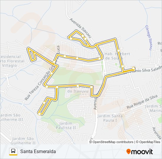 Mapa da linha 391 SANTA ESMERALDA de ônibus