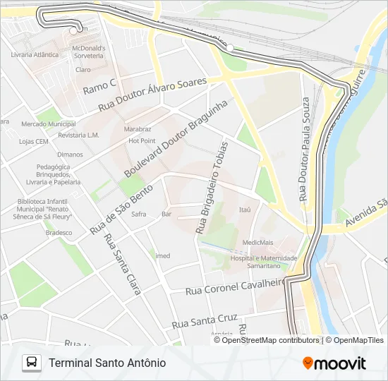 100 EXPRESSO Bus Line Map