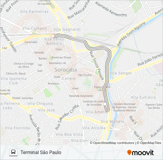 100 EXPRESSO Bus Line Map