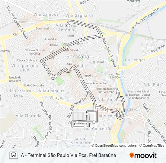 103 CENTRO HOSPITALAR Bus Line Map