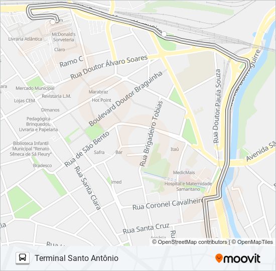 103 CENTRO HOSPITALAR bus Line Map