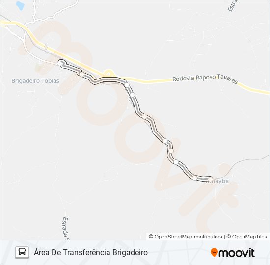 Mapa da linha 300 GENEBRA / INHAÍBA de ônibus