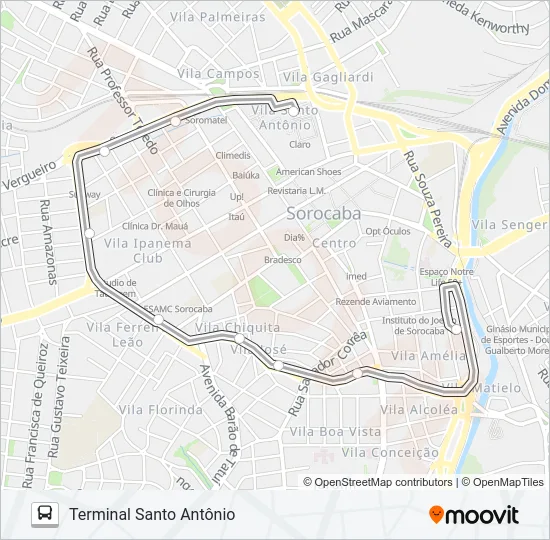 101 RODOVIÁRIA / PÇA. NOVE DE JULHO Bus Line Map