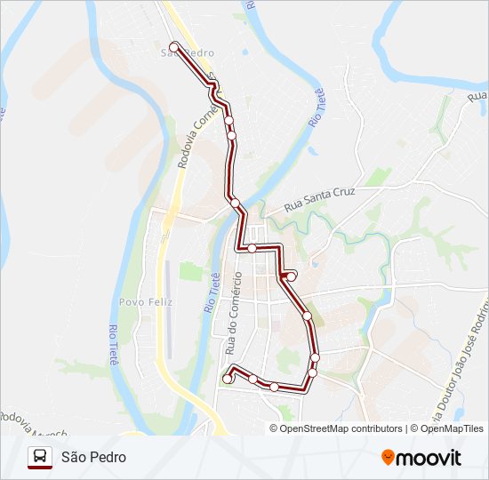 SÃO PEDRO / TERMINAL bus Line Map