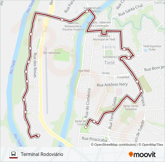 TERMINAL / JARDIM BONANZA Bus Line Map