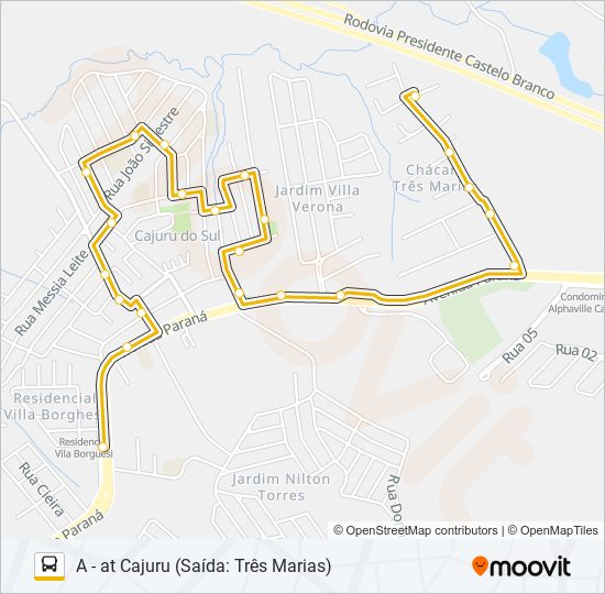 311 CAJURÚ bus Line Map