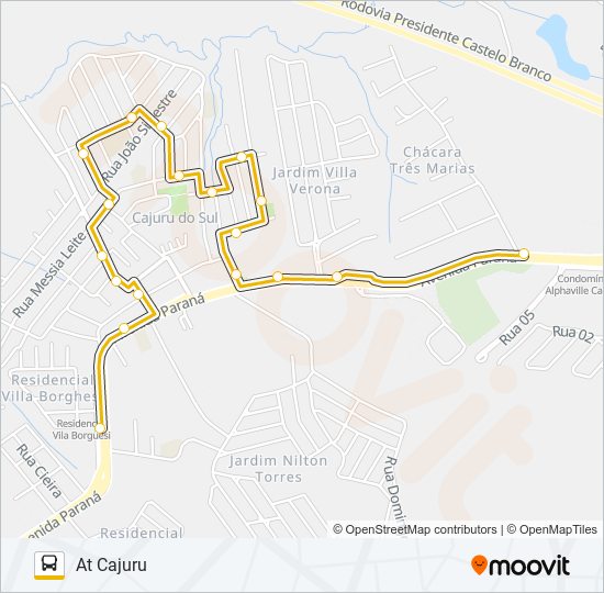 311 CAJURÚ bus Line Map