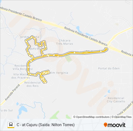 311 CAJURÚ bus Line Map
