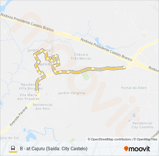 311 CAJURÚ bus Line Map