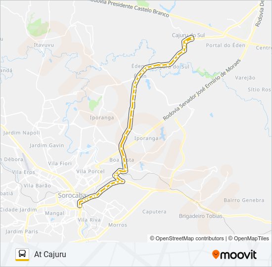 Mapa da linha 31 EXPRESSO CAJURU de ônibus