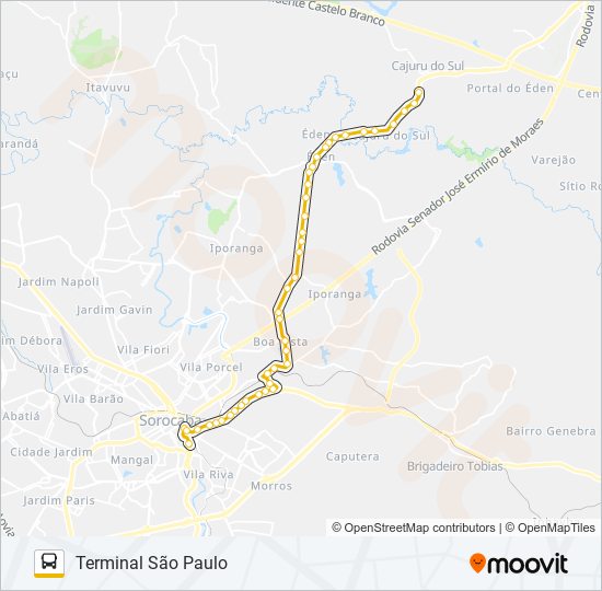 Mapa da linha 31 EXPRESSO CAJURU de ônibus