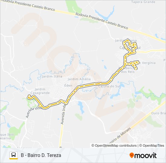 Mapa da linha 313 CIRCULAR NILTON TORRES de ônibus