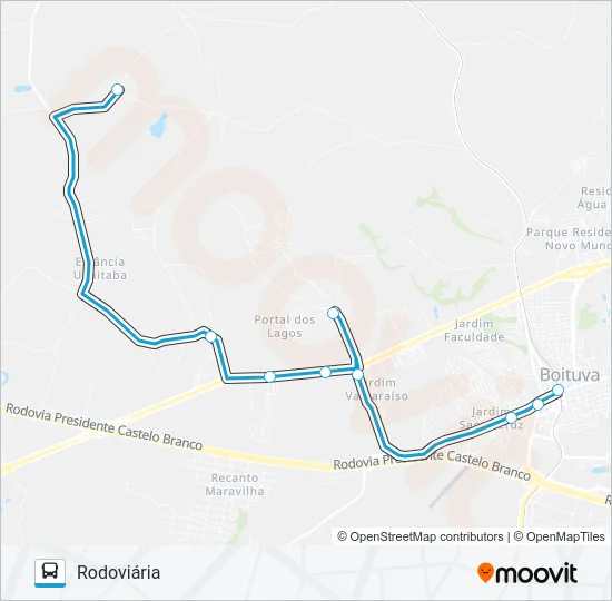 011 JERIVÁ / RETIRO / JANGA Bus Line Map