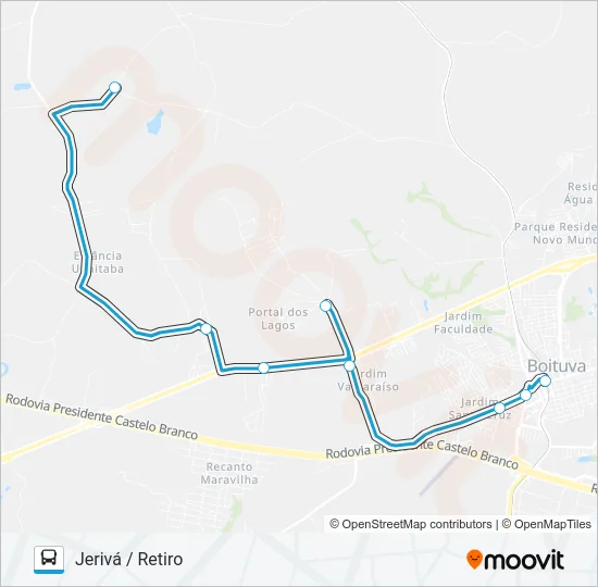 011 JERIVÁ / RETIRO / JANGA Bus Line Map